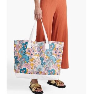 DODO BAR OR Litta Floral Print Cotton Canvas Tote Bag - New With Tags